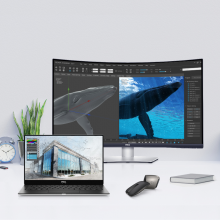 戴尔（DELL）31.5英寸 4K显示器 曲面电脑显示屏 S3221QS