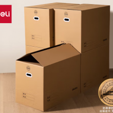 得力（deli）特大号搬家纸箱5层加厚办公纸箱【5个特大240L】80*50*60cm