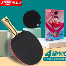 红双喜DHS狂飚四星横拍双面反胶乒乓球拍单拍成品拍H4002