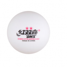 红双喜DHS赛顶二星乒乓球2星ABS新材料40+白色 10只装