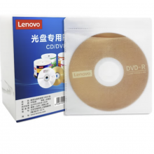 联想（Lenovo）光盘袋 PP袋环保双面装 加厚款光盘包装袋 白色（100片装） 加厚款