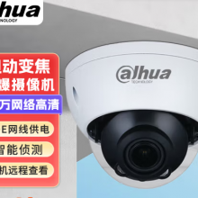 大华（dahua）监控摄像头 400万POE网线供电高清电动变焦半球网络 录音摄像头 DH-IPC-HDBW2433R-ZAS