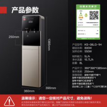 德玛仕（DEMASHI）商用净水器直饮机办公室冷热型净水直饮加热一体饮水机一开一净/冰 KS-08LG-1H