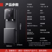 德玛仕（DEMASHI）商用净水器直饮水机学校公司办公室机场火车站用开水器净化加热一体饮水机ML-2BJLA