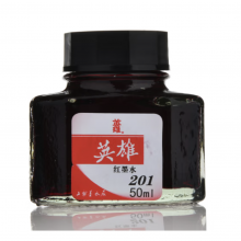 英雄（HERO）钢笔/签字笔墨水非碳素墨水50ml红色英雄墨水201