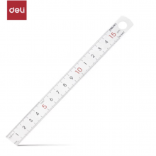  得力(deli)15cm不锈钢直尺