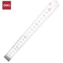  得力(deli)20cm不锈钢直尺