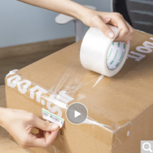 得力(deli)高品质高透明封箱胶带打包胶带 60mm*100y*45um(91.4m/卷) 24卷/箱