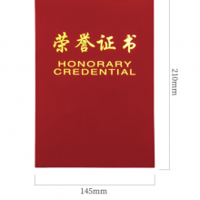 得力(deli)10本12K绒面荣誉证书奖状获奖证书 典礼表彰场合适用 50705 配内芯11张
