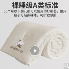 洁丽雅A类新疆棉花被芯冬季棉被150*200cm 3斤春秋被室温18-25°