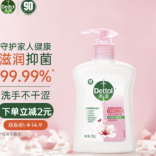 滴露（Dettol）健康抑菌儿童洗手液滋润250ml 消毒抑菌 hellokitty限定版