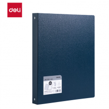 得力（deli）A4金属文件夹四孔夹 发泡PP加厚收纳活页夹PE132蓝 