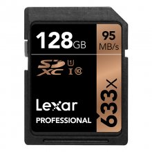  LEXAR SD卡 633X UHS-I U1 数码单反相机高速存储卡 128GB高速内存卡