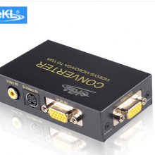 eKL-1802 AV转VGA 转换器 机顶盒摄像头监控视频TV盒子S端子转电脑显示器