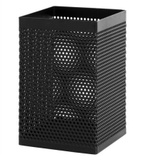 得力（deli） 908 金属网纹方形笔筒 