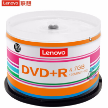 联想（Lenovo）DVD+R 光盘/刻录盘 16速4.7GB 办公系列 桶装50片 空白光盘