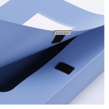 齐心(Comix) 10个装 75mm牢固耐用粘扣档案盒/A4文件盒/资料盒EA1009-10 蓝色