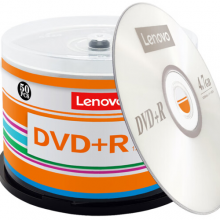 联想（Lenovo）DVD+R 光盘/刻录盘 16速4.7GB 办公系列 桶装50片 空白光盘