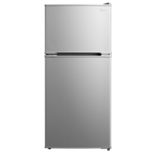 美的（Midea）112升小型迷你冰箱两门家用电冰箱双门静音宿舍小电冰箱BCD-112CM 浅灰色