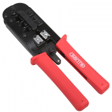 赛拓1282 4P/6P/8P三用网络压线钳带棘轮 网线钳子 水晶头压接钳 网线钳套装