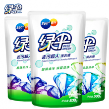 绿伞500G 一箱24包/洗衣液