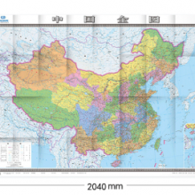 中国地图  2米*1.5米
