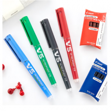 百乐 BXC-V5 直液式走珠中性笔 0.5mm 12支/盒（黑/红/蓝/绿）【单位：盒】