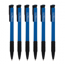 齐心 BP102R 超值圆珠笔 0.7mm 按动式 60支/筒 蓝色