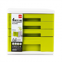 得力 9761 四层文件柜 265ｘ344ｘ249m (单位:只) 绿色