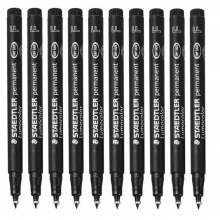 施德楼（STAEDTLER）记号笔速干油性笔光盘笔0.6mm 黑色