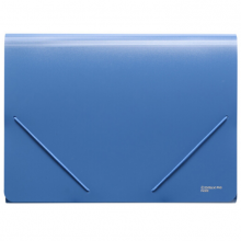 齐心（COMIX） 12格易分类松紧带式风琴包/文件夹/资料收纳袋 办公文具 F4302蓝色