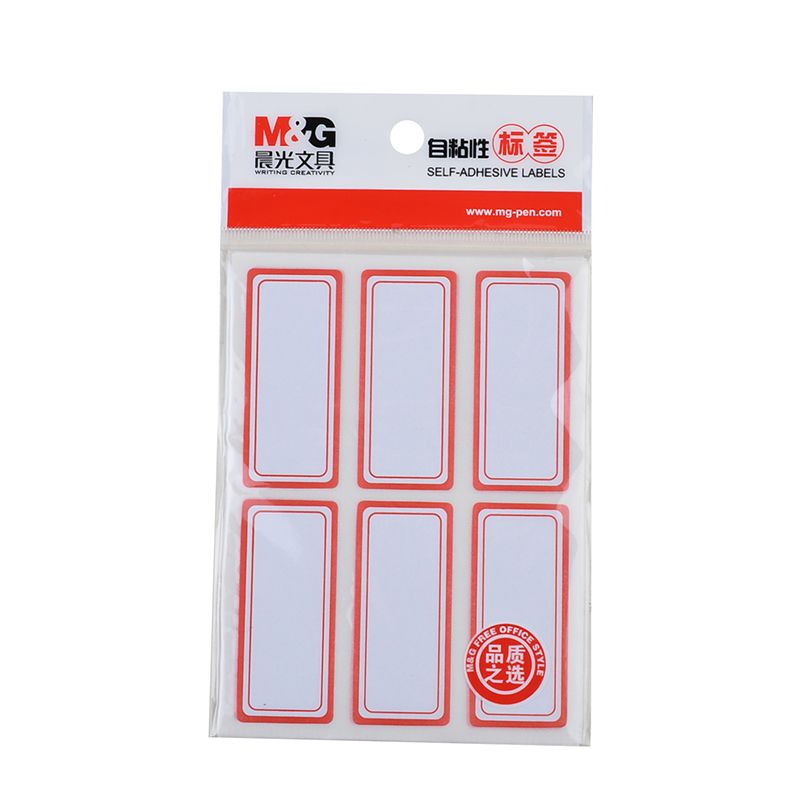 晨光(M&G)文具6枚*10页红框自粘性标签贴纸 便利便签条 百事贴 价格条标签贴YT-06