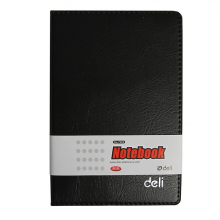 得力(deli)32K80张商务经典皮面本 黑7902 10本装