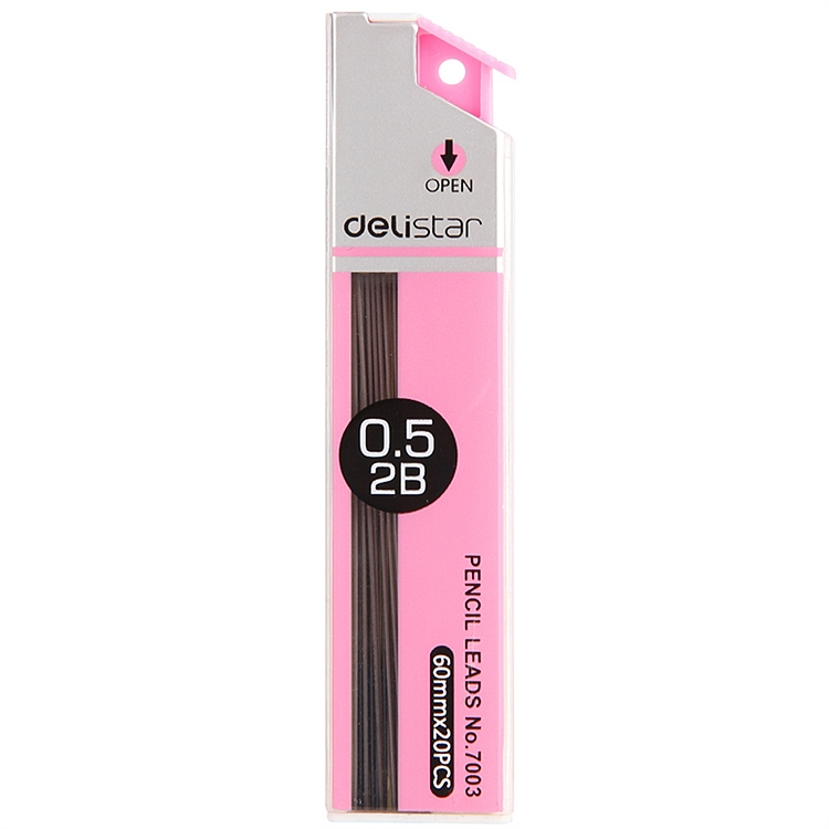  得力(deli) 7003活动铅芯  0.5MM 颜色随机 24盒装