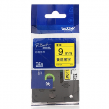 兄弟（Brother）TZ-621标签色带TZE-621标签纸 9MM 黄底黑字 原装色带