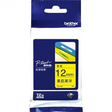 兄弟（Brother）TZ-631标签色带TZE-631标签纸 12MM 黄底黑字 标签带