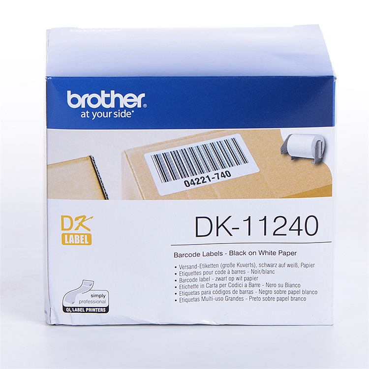 兄弟原装热敏不干胶标签色带纸适用QL-1050/700/800/810/820标签打印机 DK11240 102mm*51mm