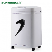三木碎纸机SD9331白色5级保密办公20L过热保护商务电动粉粹机5张/次碎卡碎订书钉经典款