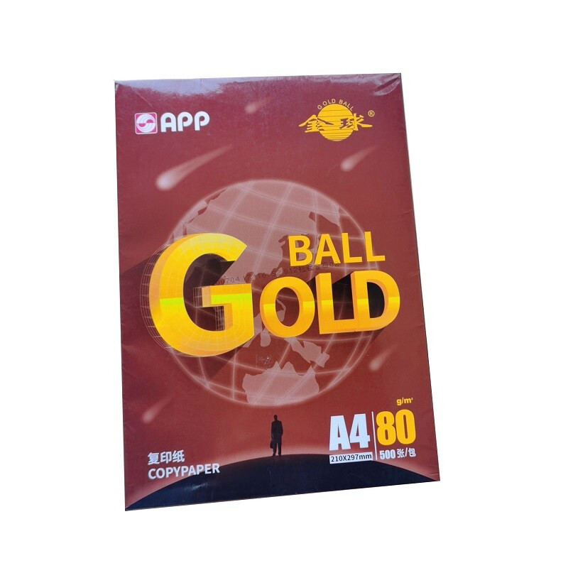 金球（APP）80g A4复印纸 500张/包 5包/箱（2500张）