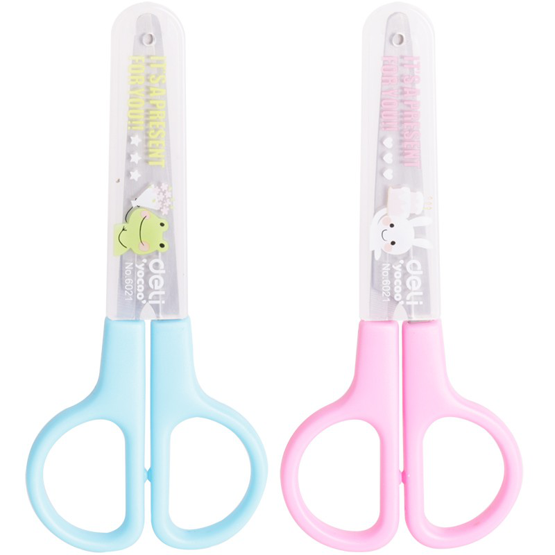 得力（deli）学生剪刀 手工DIY 6021  粉色