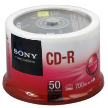 索尼（SONY） CD-R 光盘/刻录盘 48速700MB 桶装50片 6桶/箱