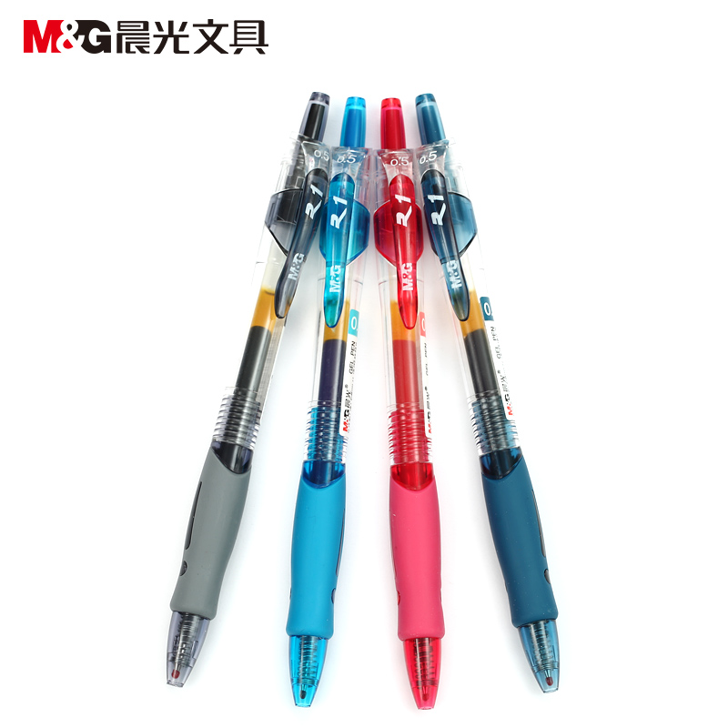 晨光(M&G)文具GP1008/0.5mm红色中性笔 经典按动子弹头签字笔 办公水笔GP1008墨蓝0.5
