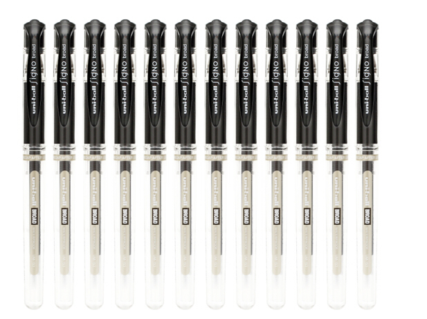 三菱(Uni) 中性笔替芯 UMR-10 适用UM-153 1.0mm 黑色 12支/盒 单支