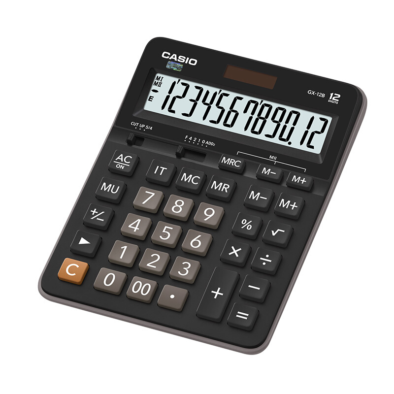 卡西欧（CASIO 商务太阳能 计算器 GX-12B大号（宽159MMx高207MM）