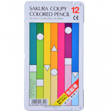 樱花(SAKURA)彩色铅笔木头铅笔 12色铁盒套装 自带卷笔刀PFY-12