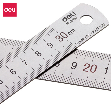 得力(deli)5只装30cm不锈钢直尺  8463 