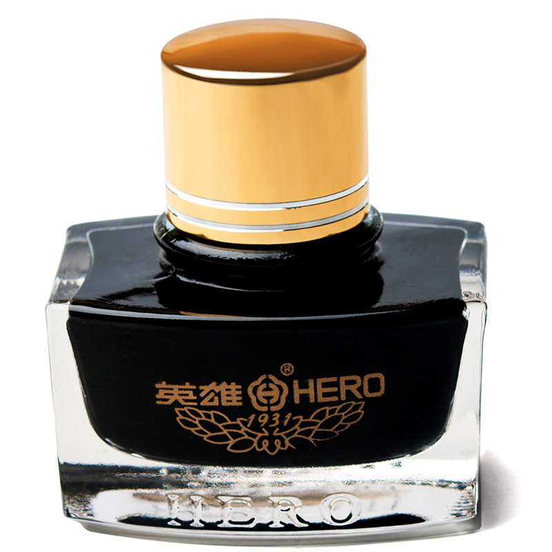 英雄（HERO） 钢笔专用墨水英雄墨水 9003商务高级黑色墨水（60ml）