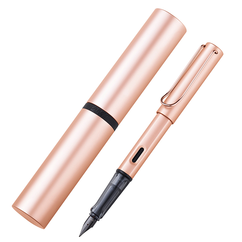 凌美（LAMY）钢笔签字笔墨水笔LX限定款时尚男女商务办公送礼礼品笔玫瑰金色标准F尖礼盒装钢笔