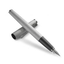 凌美(LAMY)钢笔签字墨水笔Studio演艺礼品笔磨沙钢杆EF尖成人学生练字笔（银灰环保盒装）