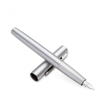 凌美(LAMY) Aion永恒系列时尚商务办公钢笔签字笔墨水笔银色标准EF尖成人学生练字笔